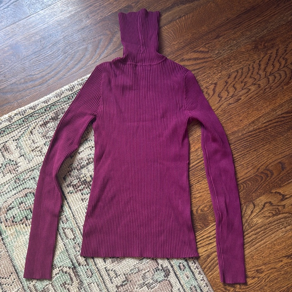 525 America Turtleneck Shirt/Sweater Maroon Wine Colored Size XS